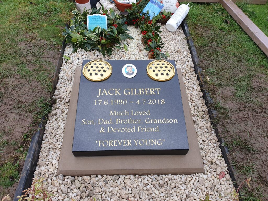 Granite Memorial Tablet Headstone by Northern Headstones in Yorkshire