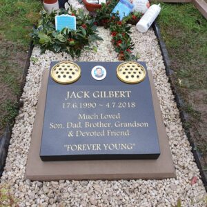 Granite Memorial Tablet Headstone by Northern Headstones in Yorkshire