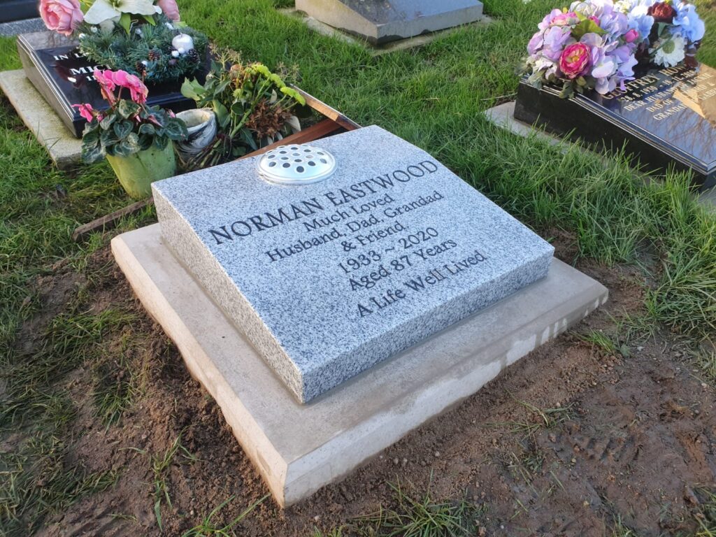 Granite Memorial Tablet Headstone by Northern Headstones in Yorkshire