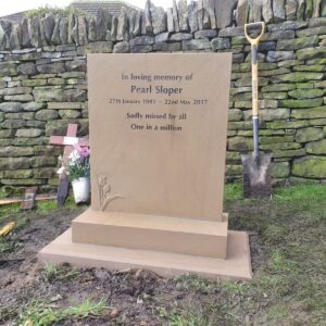 Sandstone Memorial and Headstone Designed by Northern Headstones