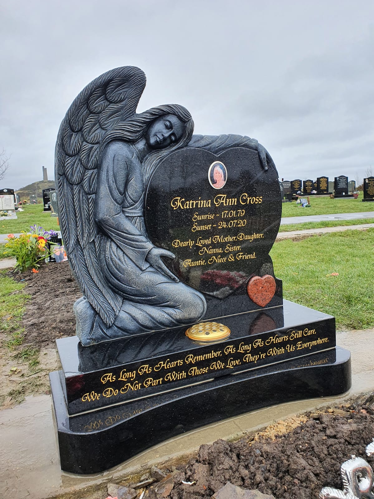 Angel Heart Memorial Design by Northern Headstones