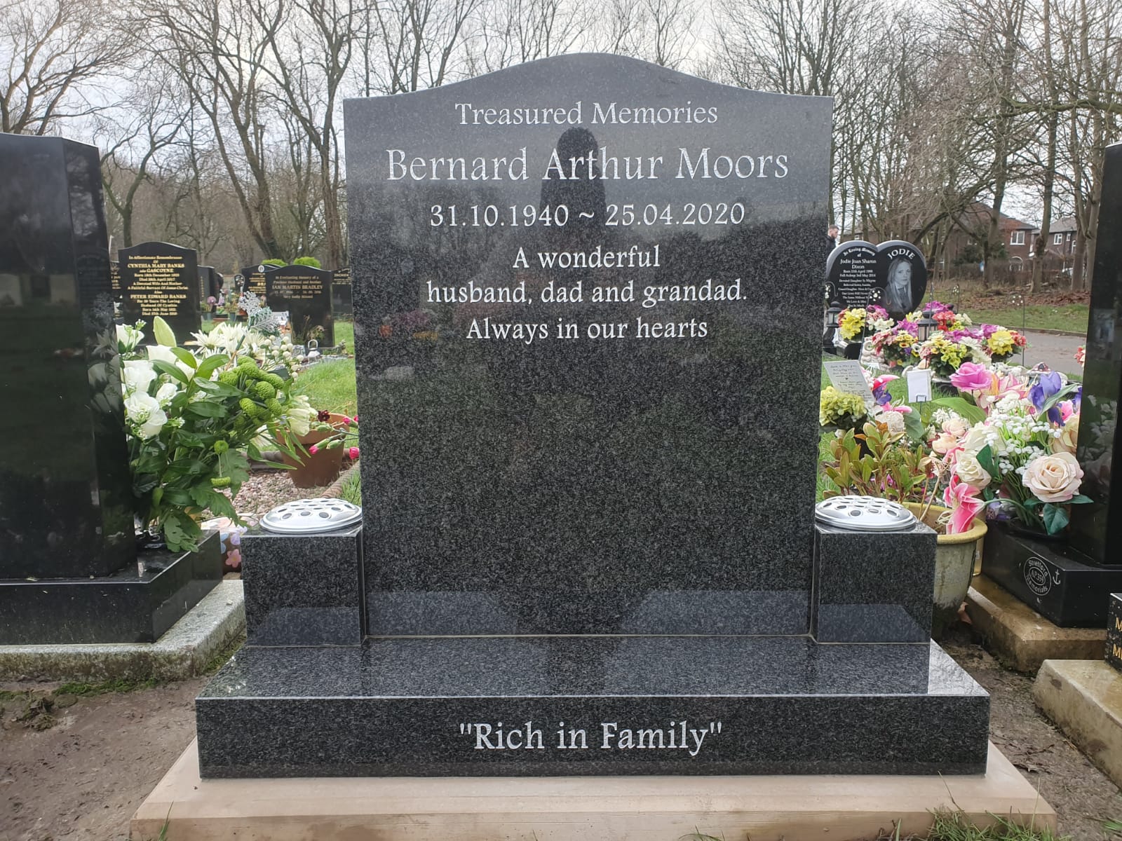 Example Headstone Installation and Design by Northern Headstones in Yorkshire