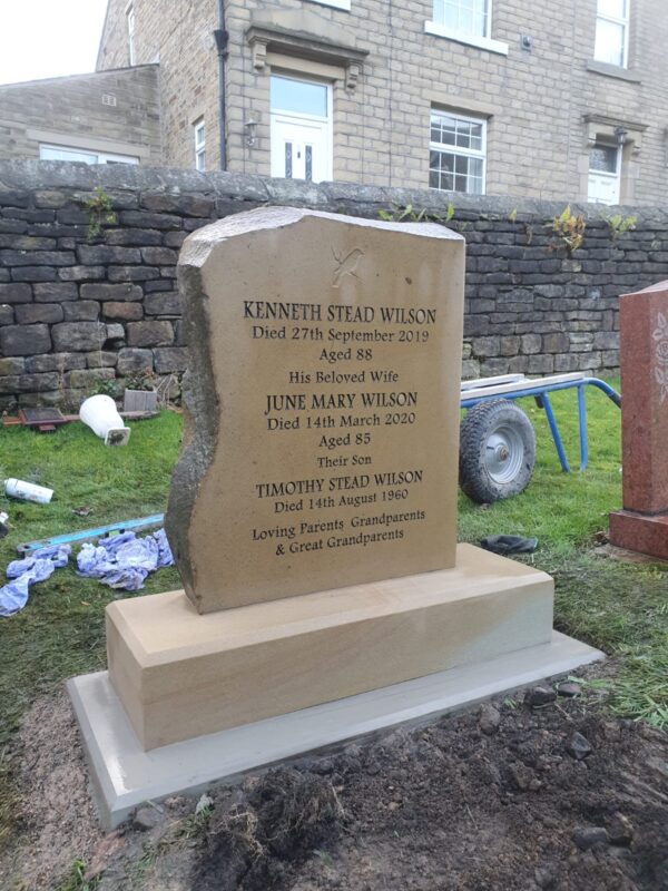 Natural Stone Headstone by Northern Headstones