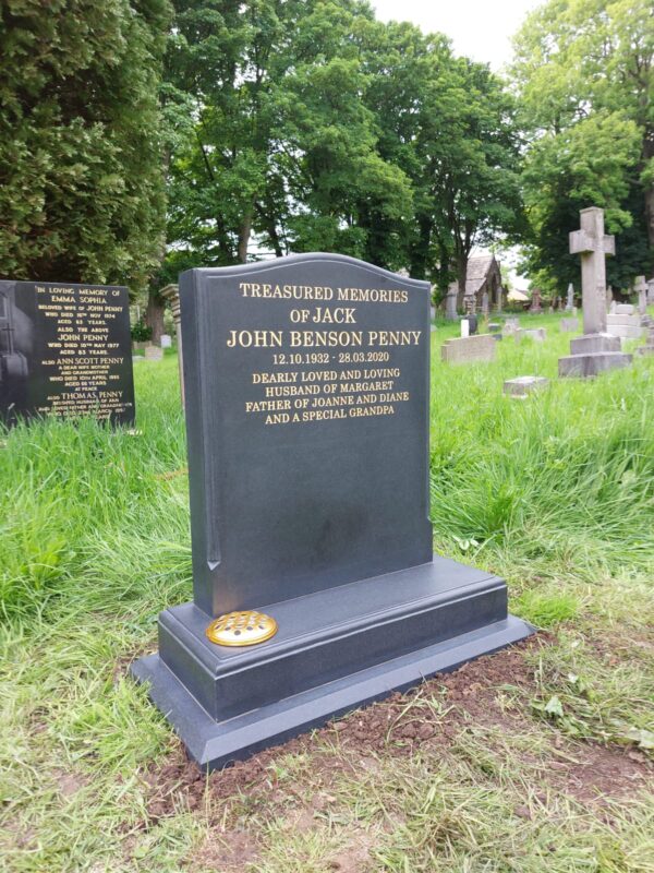 Classic Headstone Designed and Installed by Northern Headstones UK