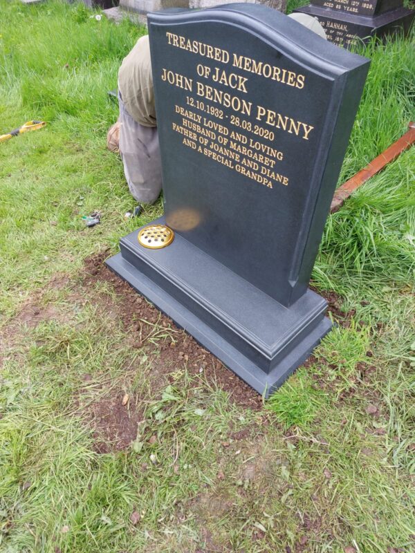 Classic Headstone Designed and Installed by Northern Headstones UK