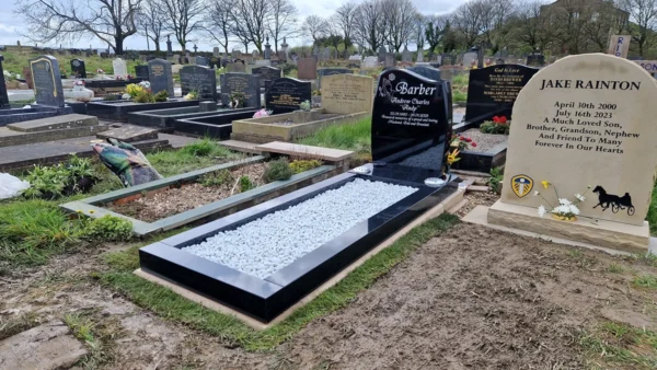 The Anton Black Granite Headstone