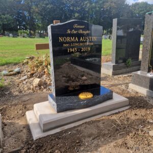 Rustic Headstone Design with Pitched Edges by Northern Headstones