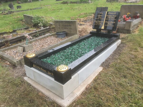 Book Headstone with Kerb Surrounds by Northern Headstones